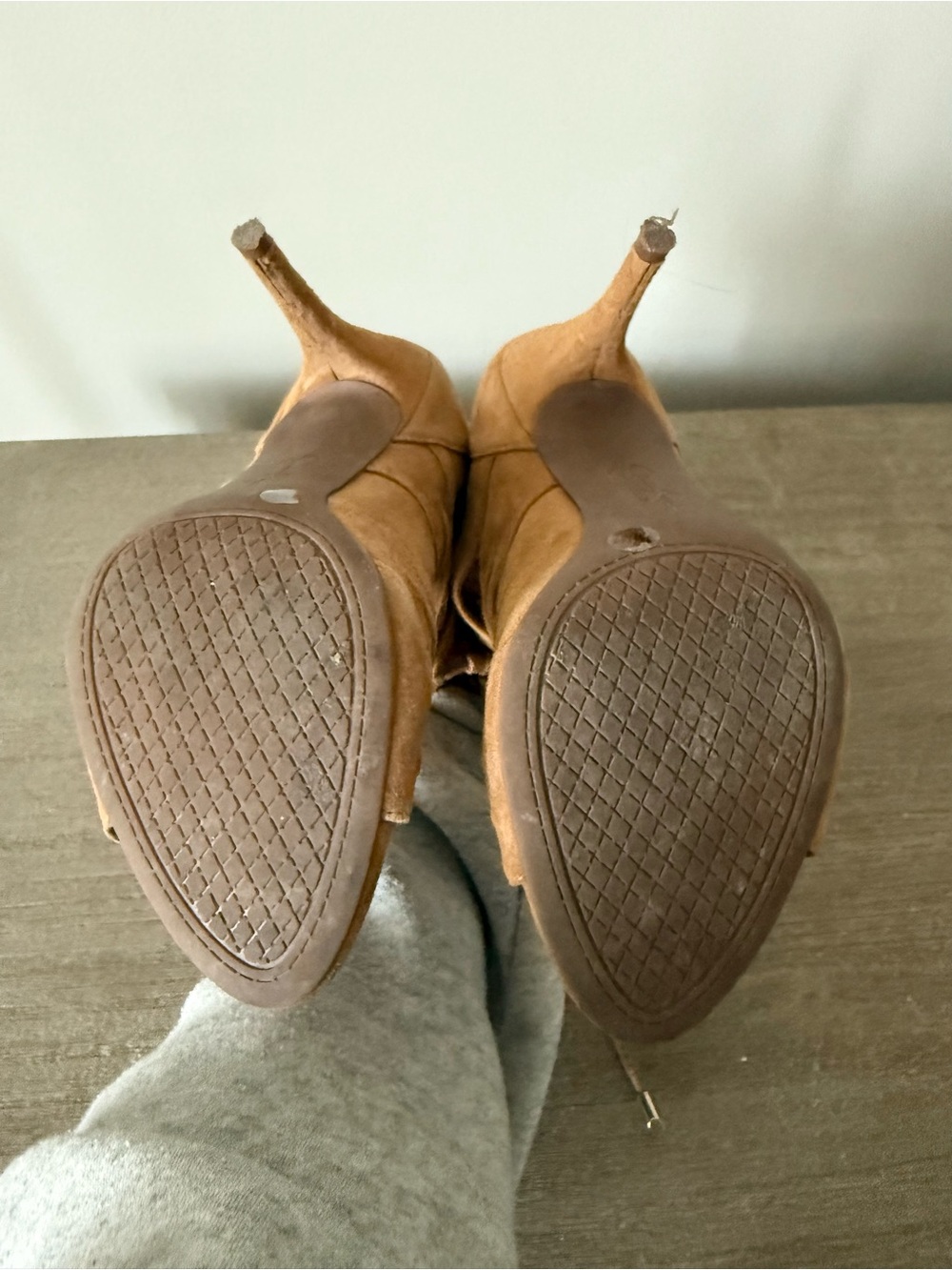 Jessica Simpson Mahiri Strappy Lace-Up Suede High Heel Sandals in Tan Size 7 - Picture 5 of 8